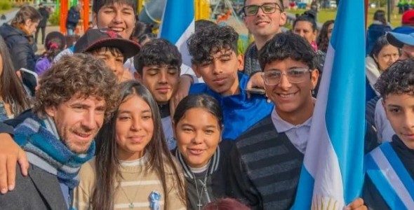 Juan Andreotti encabezó el festejo del 25 de Mayo 