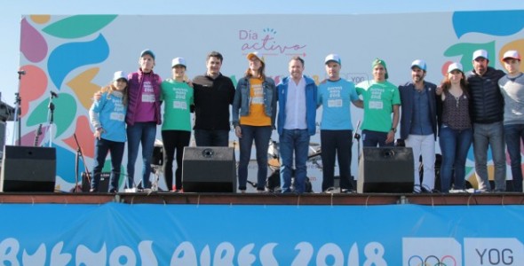 Jorge Macri y deportistas olímpicos promocionaron los JJ.OO de la Juventud 2018