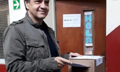 Jorge Macri votó en el Instituto Pedro Poveda