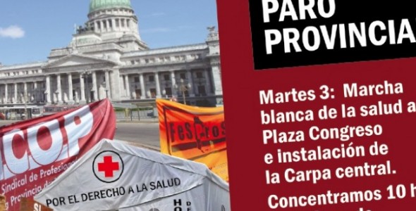 Judiciales y profesionales de la salud realizan un nuevo paro