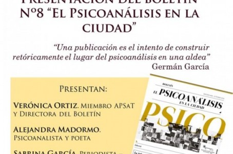 La APSaT presenta la 8va edición de su boletín El Psicoanálisis en la ciudad