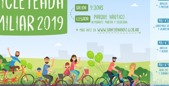 Llega una nueva edición de la Bicicleteada Familiar a San Fernando