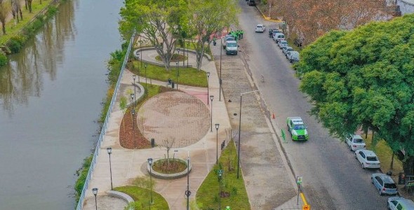Juan Andreotti y Leonardo Nardini inauguraron el nuevo Paseo del Canal