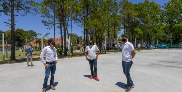 Juan Andreotti presentó el nuevo Playón Multideporte del Poli N°3 de San Fernando