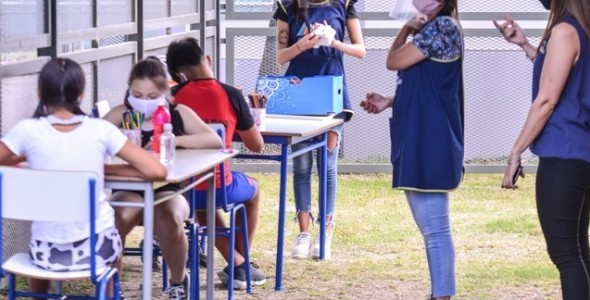 Los CEIM de San Fernando volvieron a las clases con protocolos, grupos reducidos y al aire libre