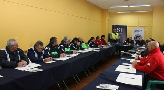 EN SAN ISIDRO SE REUNIERON AUTORIDADES DE DEFENSA CIVIL DE DIFERENTES MUNICIPIOS 