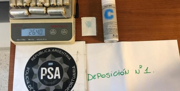 Detuvieron a un narco con cocaína en el estómago en Aeroparque