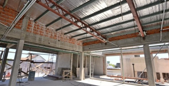 Última etapa de obra del edificio de Salud, Medio Ambiente y Desarrollo Social de San Fernando