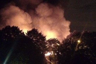Incendio en un depósito de plásticos en la localidad bonaerense de Caseros