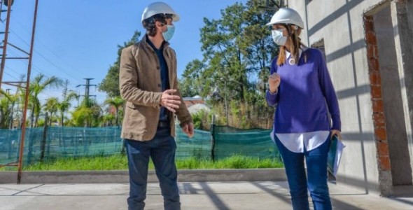 Juan Andreotti recorrió la última etapa de obra del nuevo Centro de Salud 31 de San Fernando