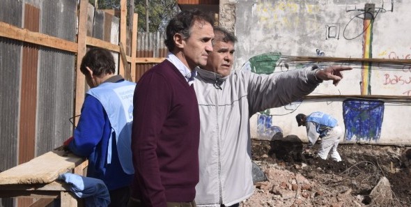 Katopodis supervisó las obras de la secundaria Nº 43, de Villa Ballester