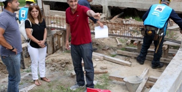 Katopodis recorrió las obras de la nueva Escuela municipal de Música y Danzas en San Martín