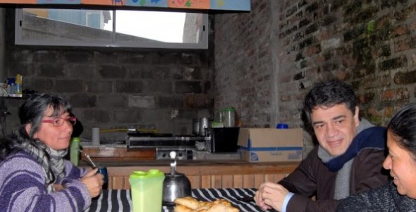 JORGE MACRI VISITÓ UN MERENDERO EN SAN FERNANDO