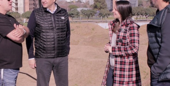 Jorge Macri recorrió lo que será la nueva pista de BMX en el Paseo de la Costa