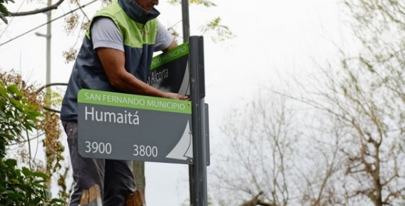 San Fernando sigue colocando nomencladores de calle