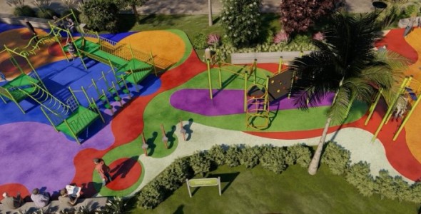 Juan Andreotti anunció la construcción de un nuevo Parque donde fue entubado el zanjón Fate