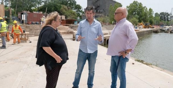 AVANZAN LAS OBRAS EN EL PARQUE PÚBLICO DEL PUERTO