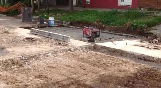 EN BOULOGNE RENUEVAN EL PAVIMENTO DE OLAZÁBAL