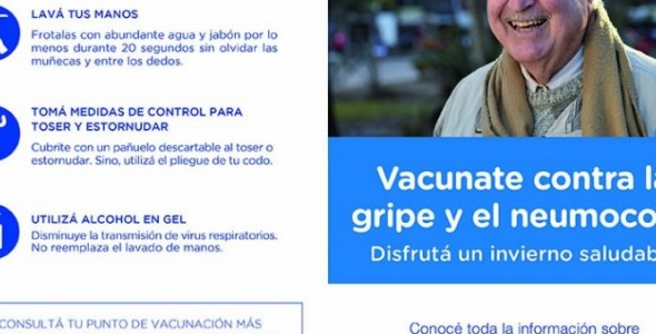 PAMI: COMENZÓ LA CAMPAÑA DE VACUNACIÓN CONTRA LA GRIPE Y LA NEUMONÍA