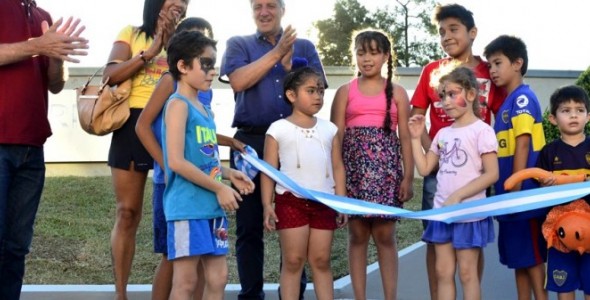 Luis Andreotti inauguró el parque más grande de San Fernando