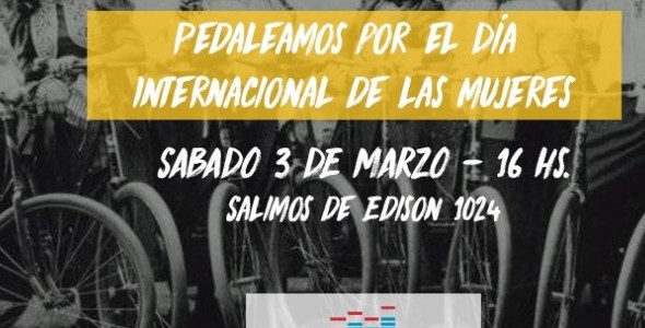 Con una bicicleteada buscan concientizar sobre la desigualdad de género