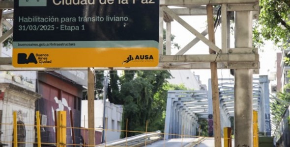 El Gobierno porteño confirmó la reapertura del puente de Ciudad de la Paz, en Palermo