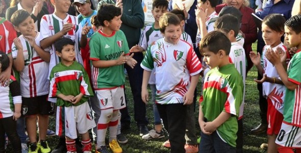 Andreotti inauguró la renovada Escuela de Fútbol San Jorge