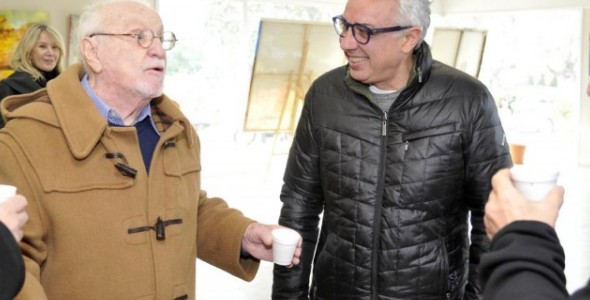 Julio Zamora y Pepe Soriano visitaron el cine teatro municipal de Benavídez 