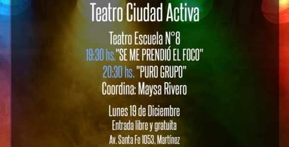 Teatro en Martínez: los talleres de Ciudad Activa presentan sus obras