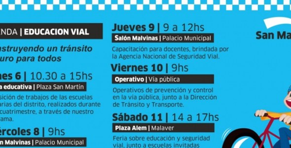 Llega la Semana de la Educación y la Seguridad Vial a San Martín 