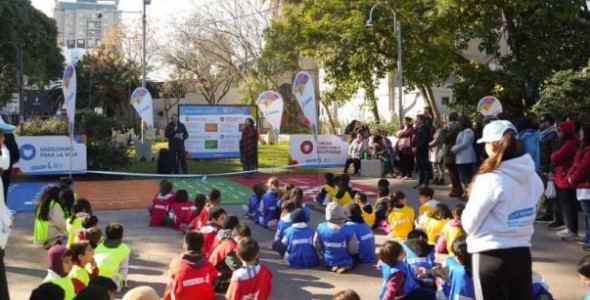 Vicente López inauguró la Plaza Activa Joy of Moving en Olivos
