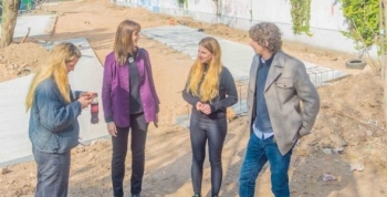 Juan Andreotti recorrió la obra de un nuevo Paseo Aeróbico de la calle Guatemala