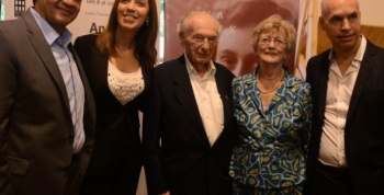 María Eugenia Vidal, Horacio Rodríguez Larreta y Jorge Macri presentaron la muestra de Ana Frank