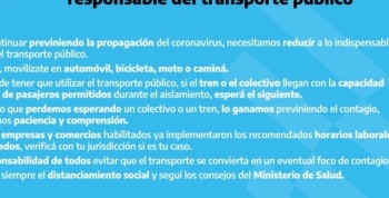 PROTOCOLO Y RECOMENDACIONES PARA EL USO RESPONSABLE DEL TRANSPORTE PÚBLICO