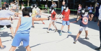 Jorge Macri recibió a la esgrimista Belén Pérez Maurice en Campo Nº1