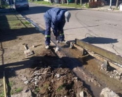 Restauración de veredas en el barrio La Paloma