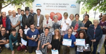San Martín firmó un convenio de colaboración con Abuelas de Plaza de Mayo