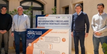 SE FIRMÓ UN CONVENIO PARA RECICLAR ACEITE VEGETAL USADO