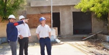 Jorge Macri recorrió obras en una primaria de Florida