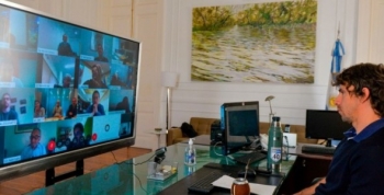 Juan Andreotti se reunió con Intendentes, Rodríguez Larreta y Pedro Cahn en videoconferencia