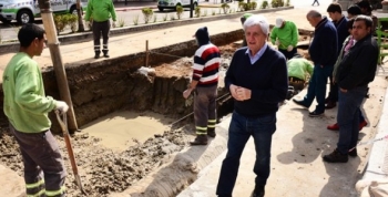 Andreotti supervisó tareas hidráulicas y de renovación asfáltica en Av. Avellaneda