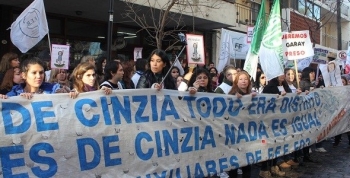 Marcha en Tribunales por el caso de una docente de San Fernando brutalmente golpeada