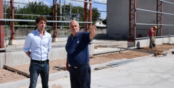 Juan Andreotti visitó la obra del nuevo Centro de Servicios y Obras Públicas
