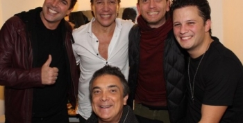 Pinti, Solá, Alfano, Artaza y Milone en el estreno de Entretelones