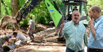 San Fernando realizó el entubamiento de la calle Uruguay