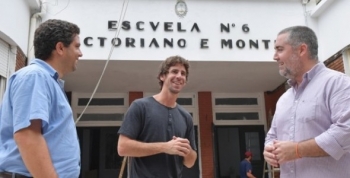 Juan Andreotti recorrió la obra que el Municipio realiza en la Escuela Provincial N°6