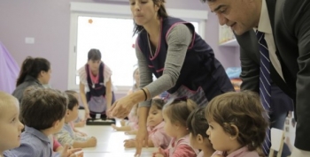 Jorge Macri recorrió el fin de obra en el Jardín Maternal Nº 7 de Carapachay 