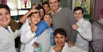 Katopodis recorrió las obras de la Secundaria Nº 31 de Villa Concepción