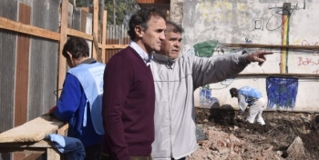 Katopodis supervisó las obras de la secundaria Nº 43, de Villa Ballester