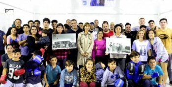 Alicia Andreotti visitó la Soc. de Fomento La Unión, renovada por el Municipio